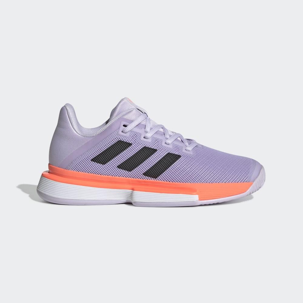 Adidas Women's SoleMatch Bounce Hard Court Tennis Shoes Purple/Black/Coral Ireland EG2218